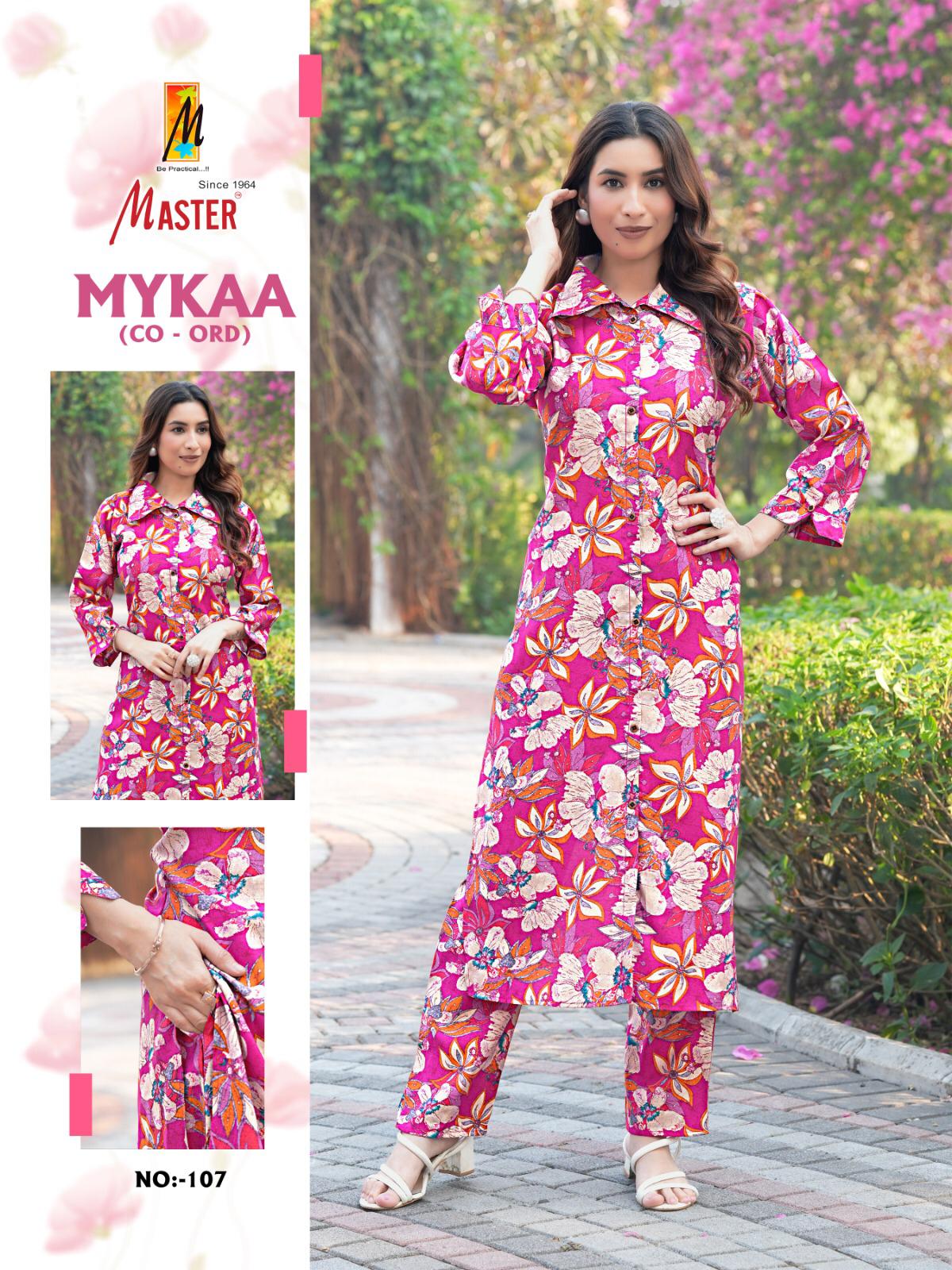 Mykaa By Master Chanderi Roman Printed Cord Set Suppliers In India